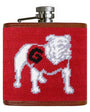 Smathers & Branson Small Leather Goods Georgia Needlepoint Flask