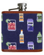 Smathers & Branson Small Leather Goods Make a Transfusion Needlepoint Flask
