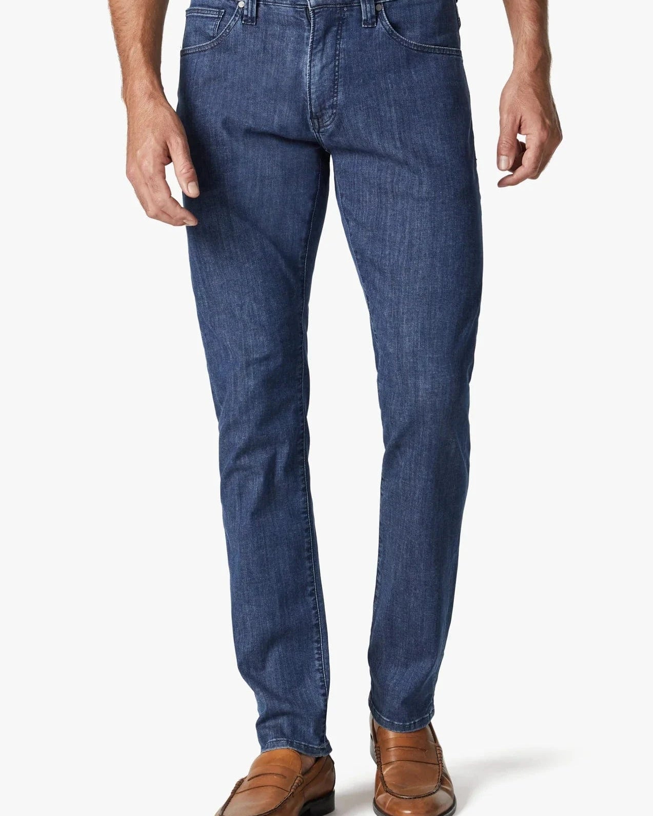 34 Heritage 5-Pockets Charisma Relaxed Straight Leg Jeans - Mid Kona