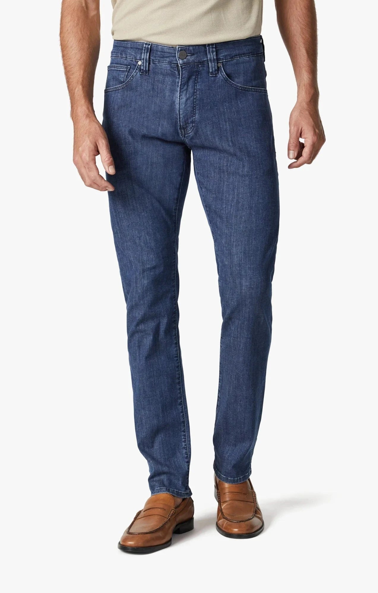 34 Heritage 5-Pockets Charisma Relaxed Straight Leg Jeans - Mid Kona