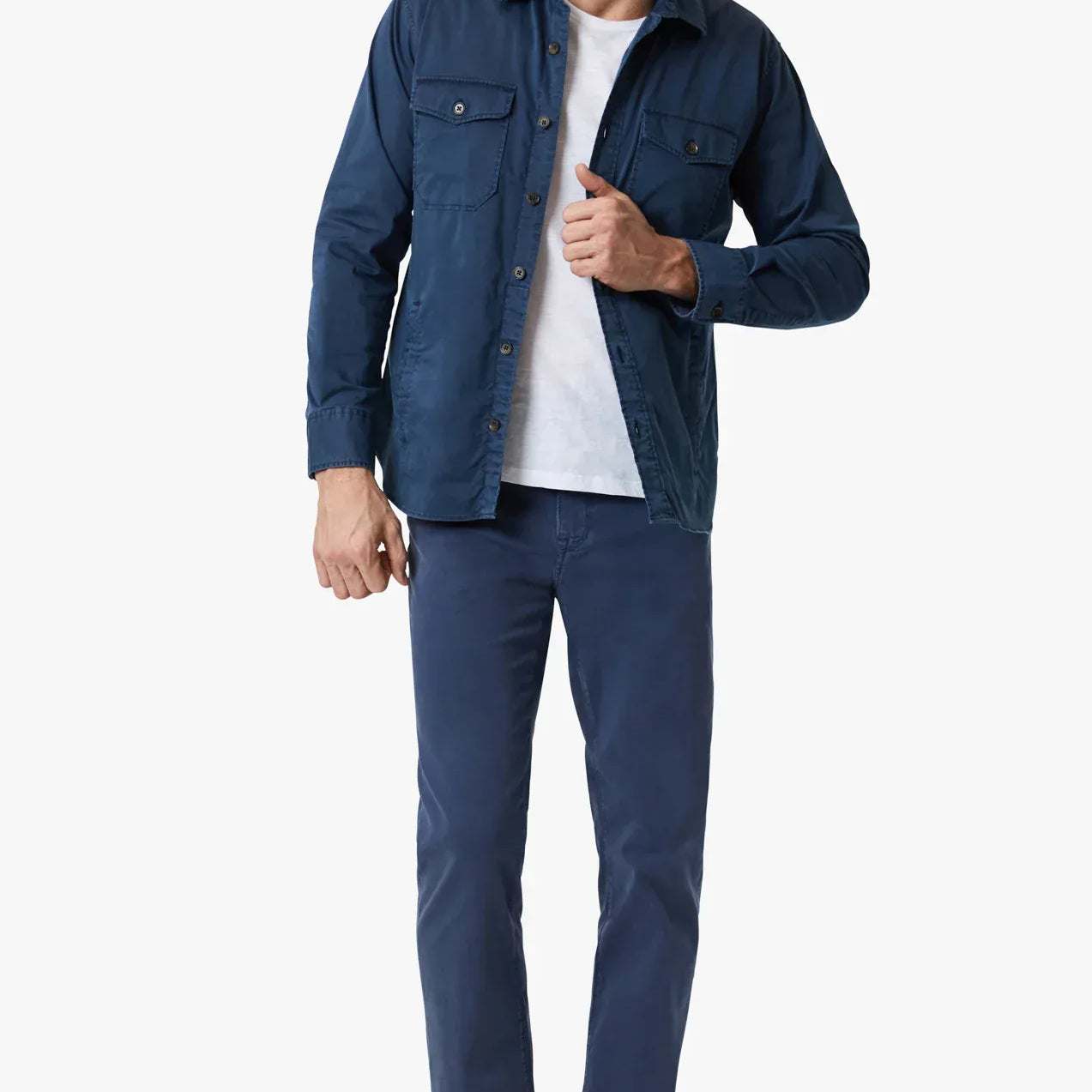 34 Heritage 5-Pockets Charisma Relaxed Straight Leg Pants In Dark Denim Twill