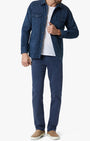 34 Heritage 5-Pockets Charisma Relaxed Straight Leg Pants In Dark Denim Twill