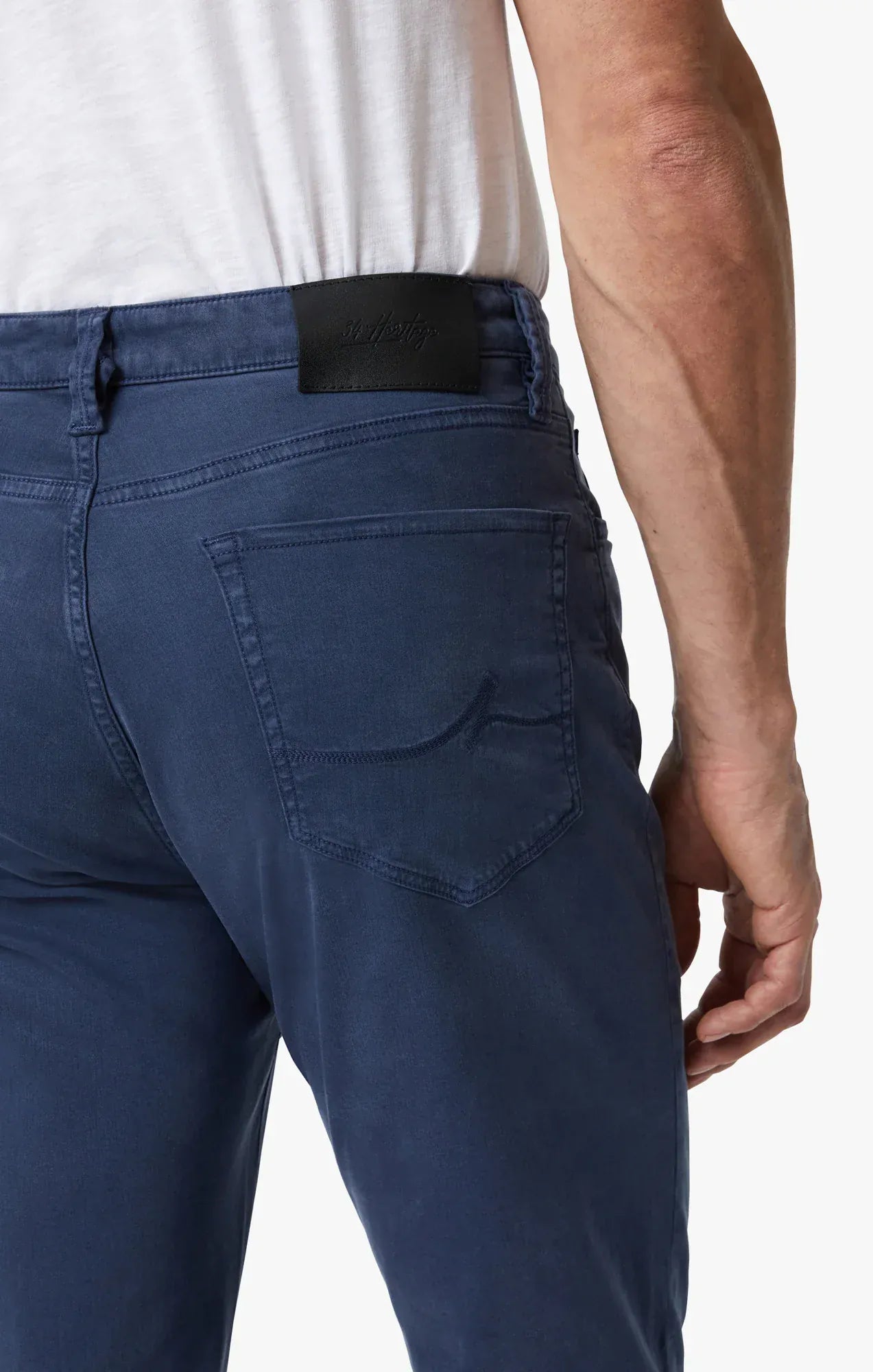 34 Heritage 5-Pockets Charisma Relaxed Straight Leg Pants In Dark Denim Twill