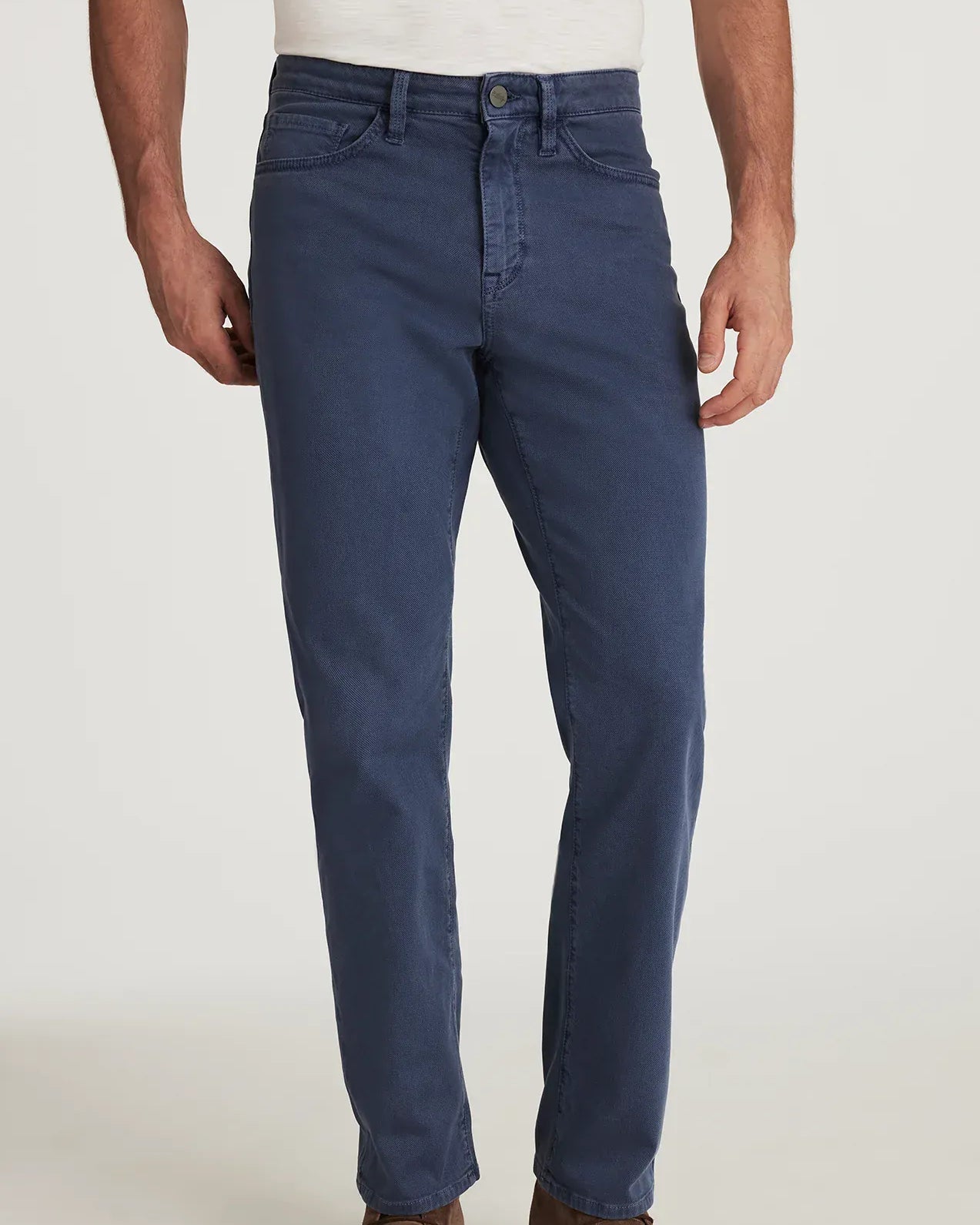 34 Heritage 5-Pockets Charisma Relaxed Straight Pants in Blue Honeycomb