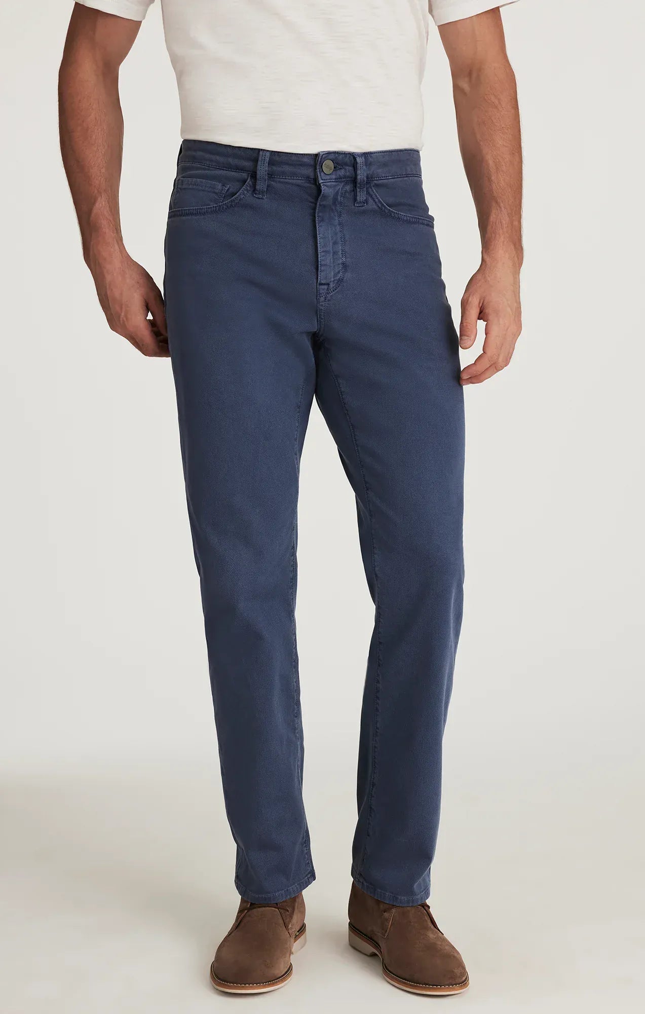 34 Heritage 5-Pockets Charisma Relaxed Straight Pants in Blue Honeycomb