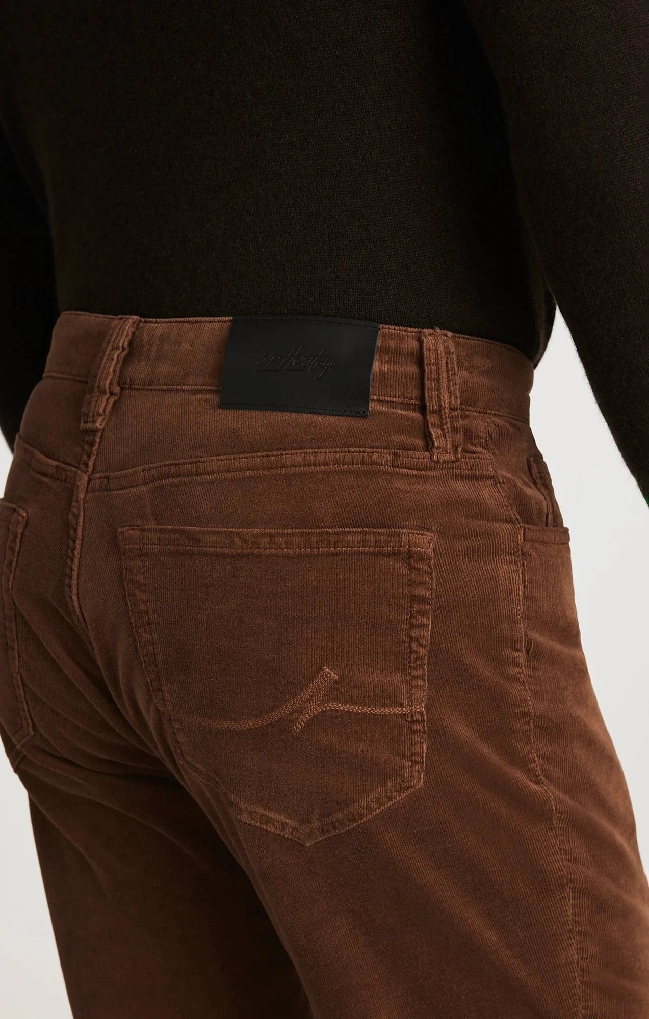 34 Heritage 5-Pockets Charisma Relaxed Straight Pants in Bourbon Cord