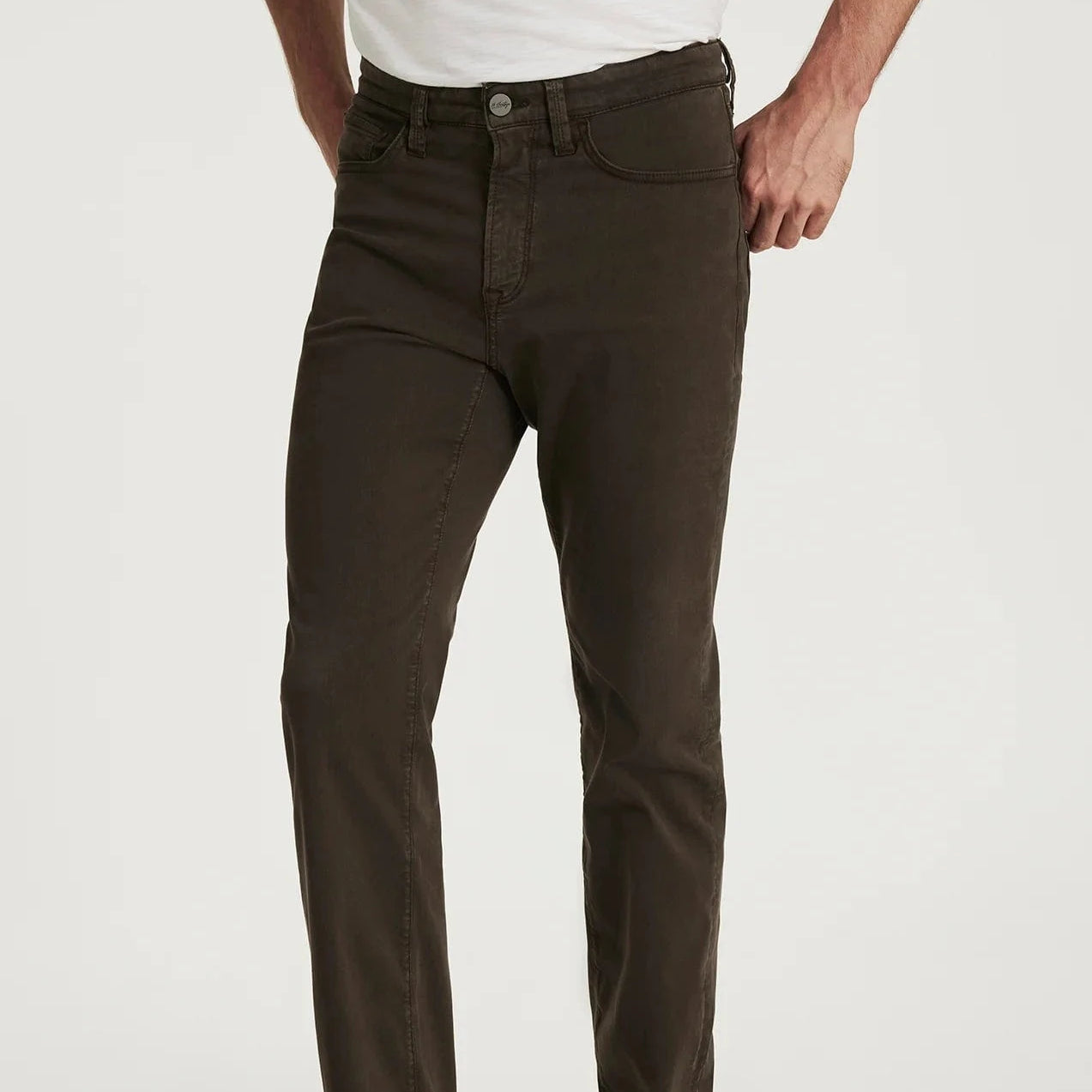 34 Heritage 5-Pockets Charisma Relaxed Straight Pants in Cactus Green Twill