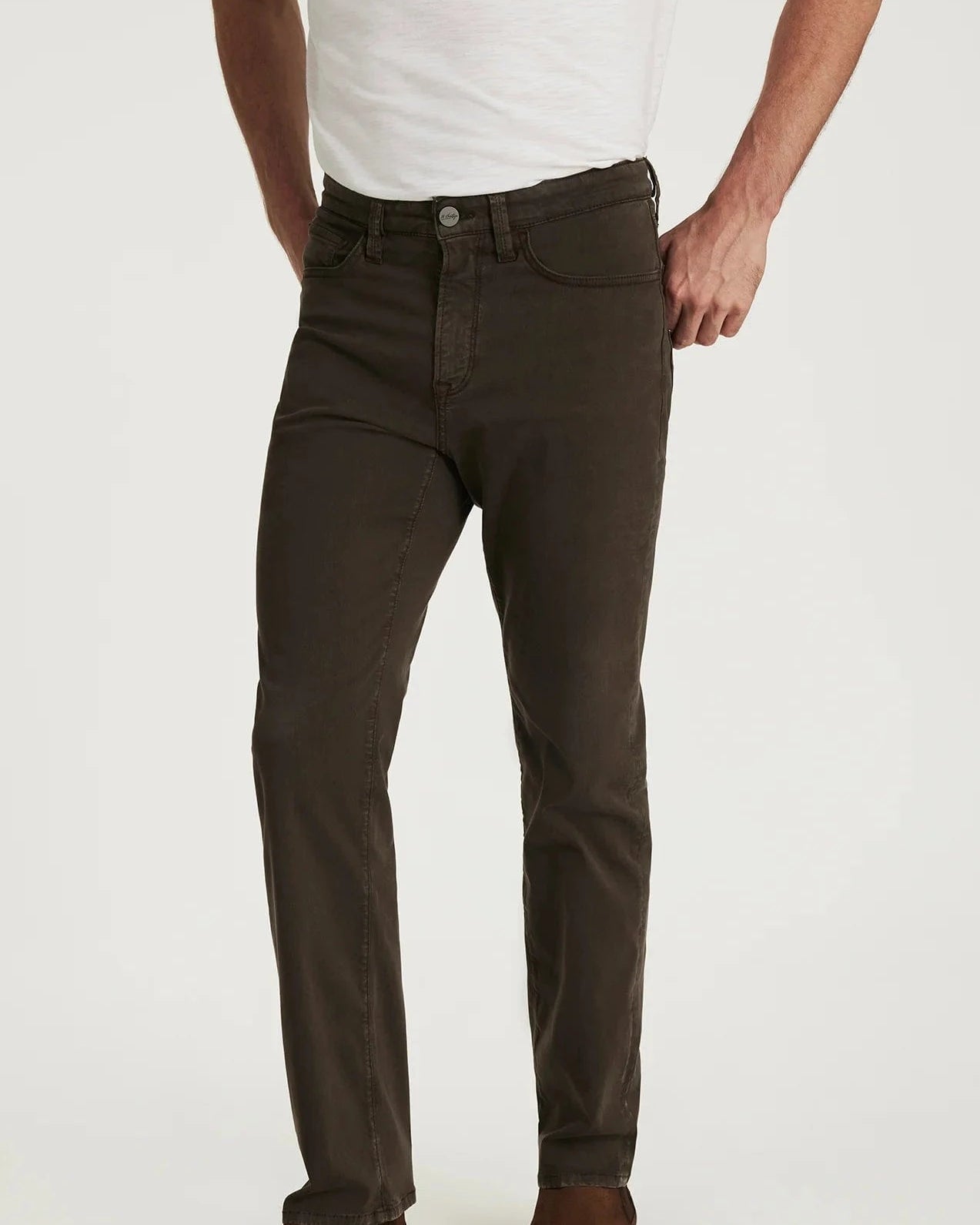 34 Heritage 5-Pockets Charisma Relaxed Straight Pants in Cactus Green Twill