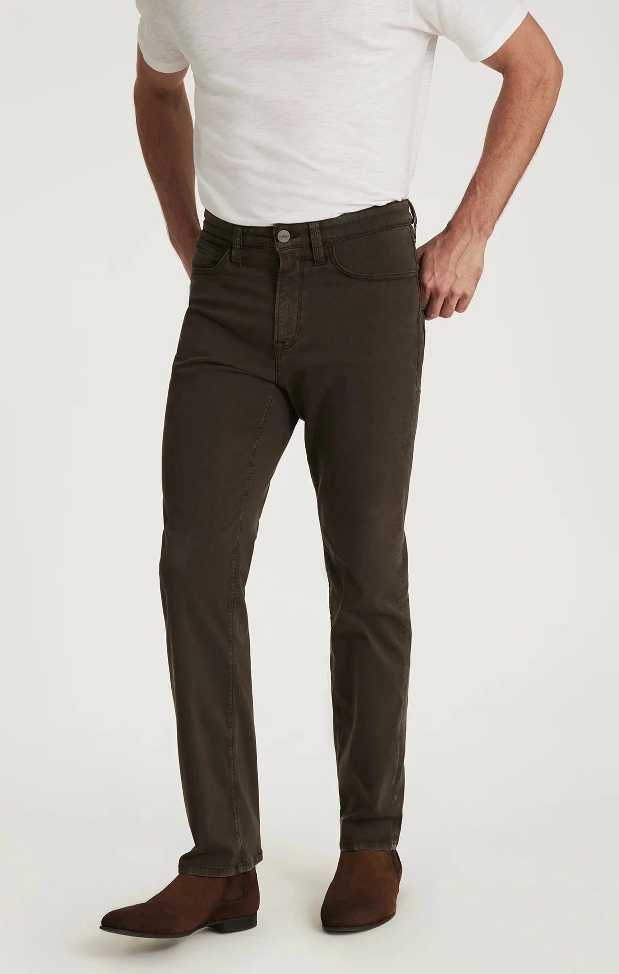 34 Heritage 5-Pockets Charisma Relaxed Straight Pants in Cactus Green Twill