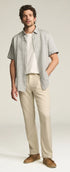 34 Heritage 5-Pockets Charisma Relaxed Straight Pants in Cream Cross Twill