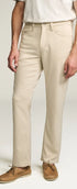 34 Heritage 5-Pockets Charisma Relaxed Straight Pants in Cream Cross Twill