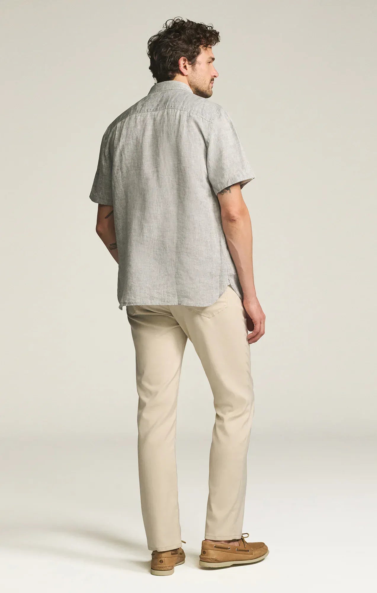 34 Heritage 5-Pockets Charisma Relaxed Straight Pants in Cream Cross Twill