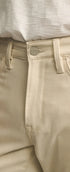 34 Heritage 5-Pockets Charisma Relaxed Straight Pants in Cream Cross Twill