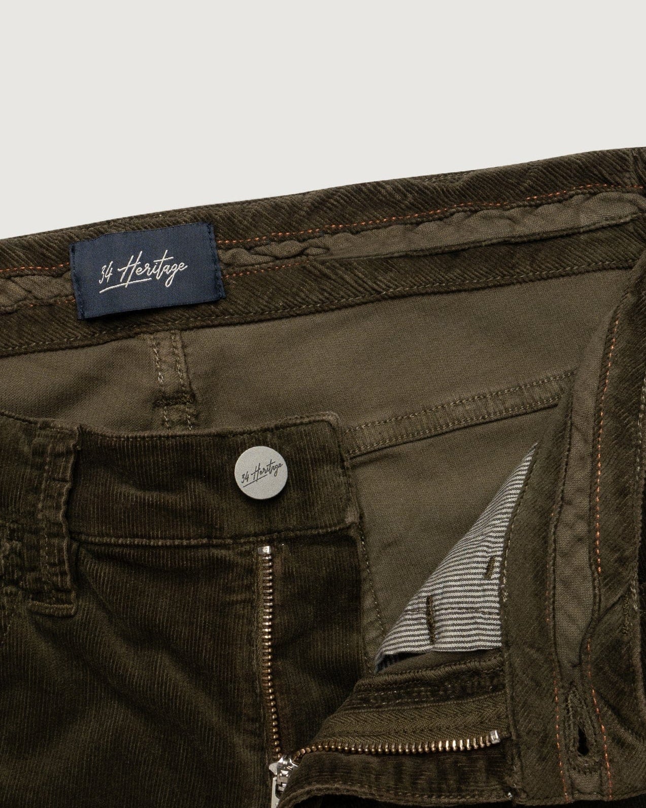 34 Heritage 5-Pockets Charisma Relaxed Straight Pants in Fern Cord