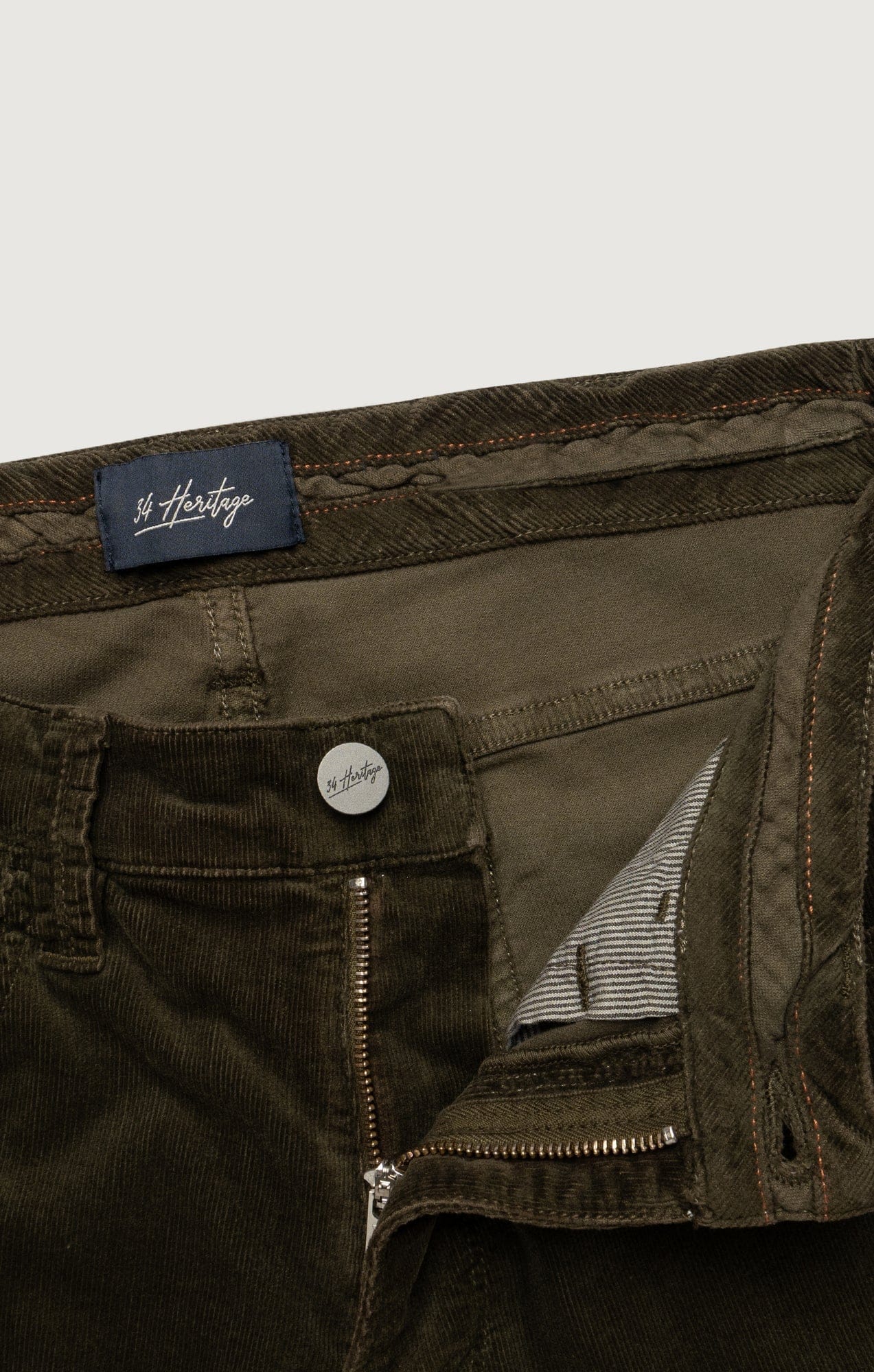 34 Heritage 5-Pockets Charisma Relaxed Straight Pants in Fern Cord