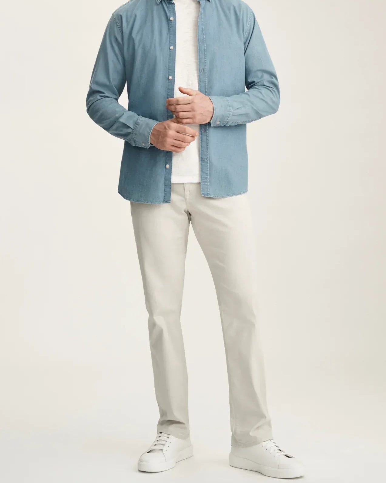 34 Heritage 5-Pockets Charisma Relaxed Straight Pants In Glacier Twill