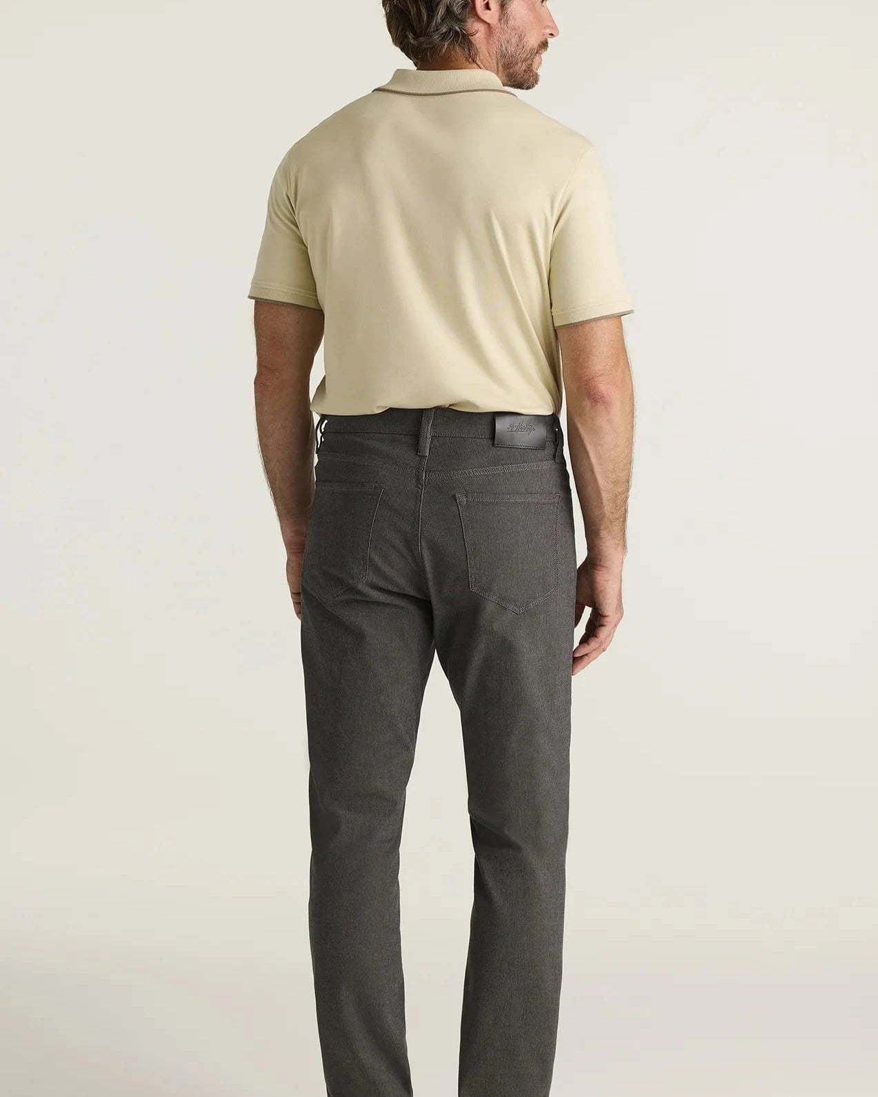 34 Heritage 5-Pockets Charisma Relaxed Straight Pants in Grey Herringbone