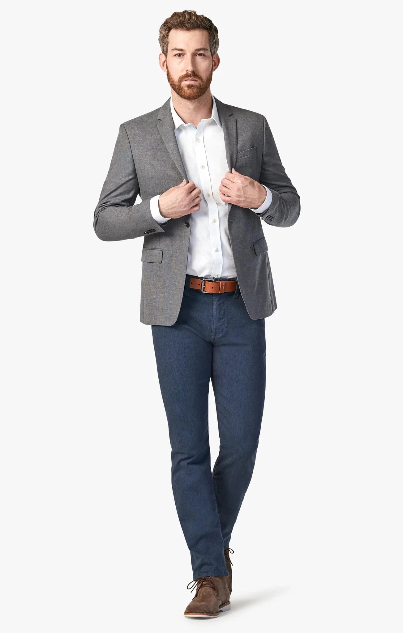 34 Heritage 5-Pockets Charisma Relaxed Straight Pants In Insignia Blue Diagonal