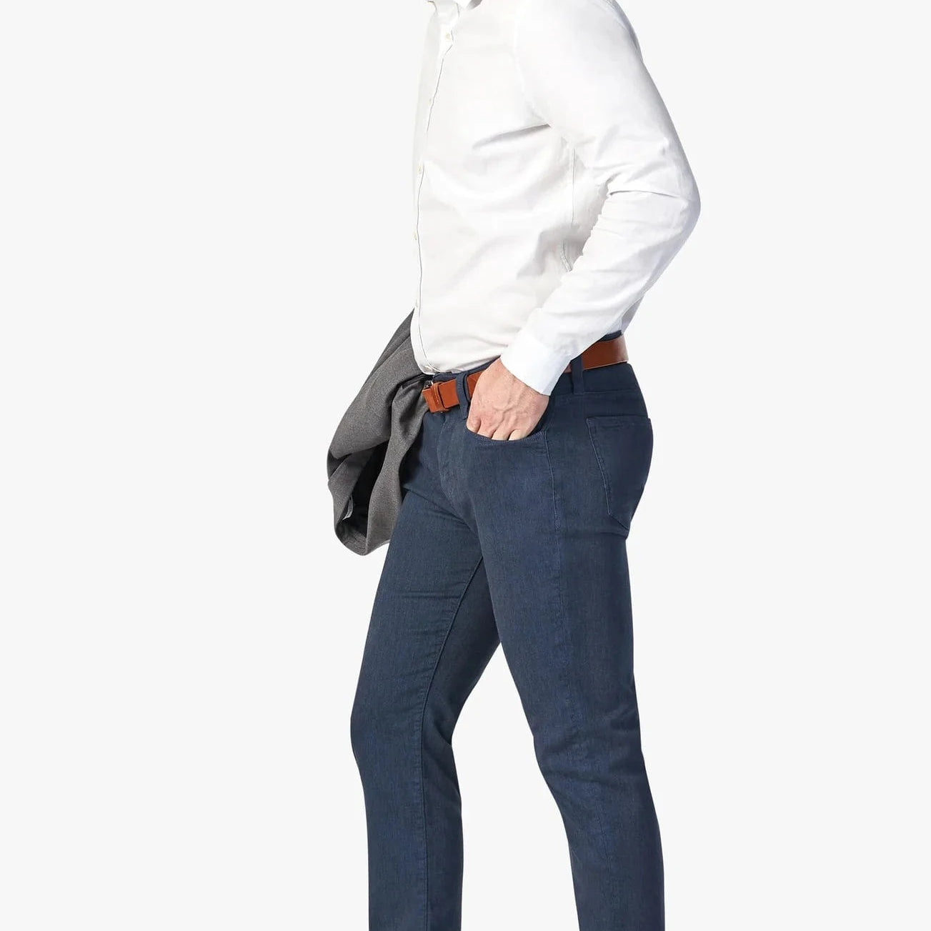 34 Heritage 5-Pockets Charisma Relaxed Straight Pants In Insignia Blue Diagonal