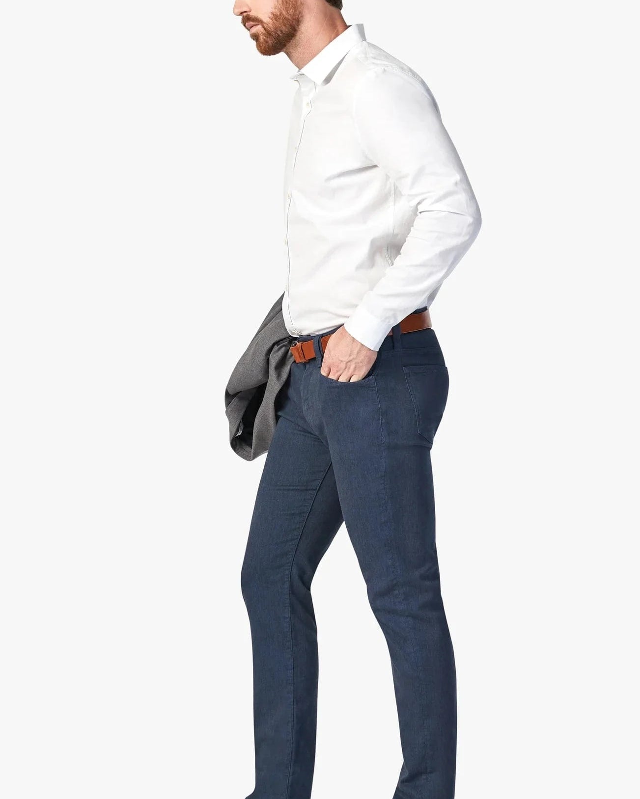 34 Heritage 5-Pockets Charisma Relaxed Straight Pants In Insignia Blue Diagonal
