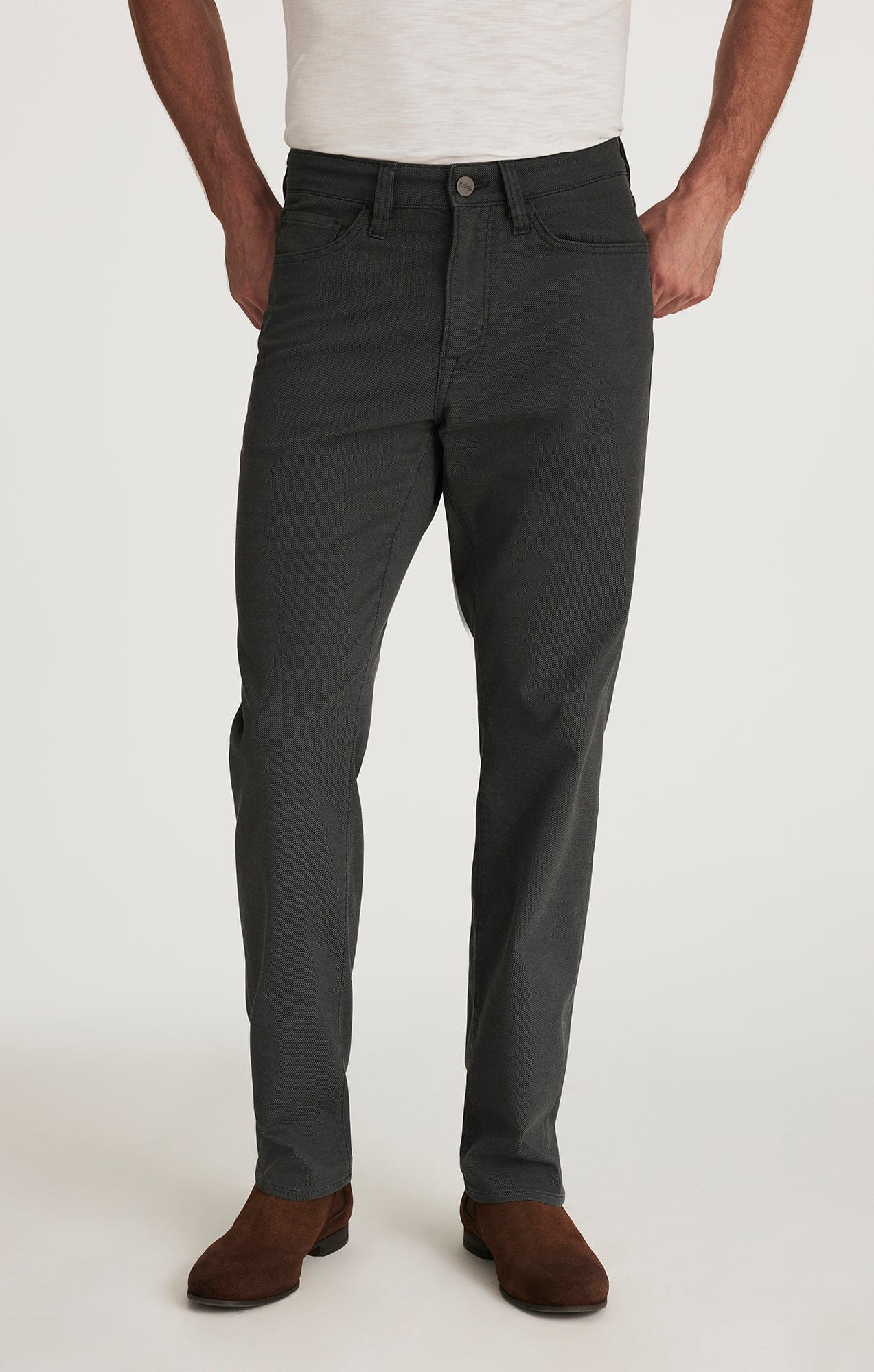 34 Heritage 5-Pockets Charisma Relaxed Straight Pants in Iron Coolmax