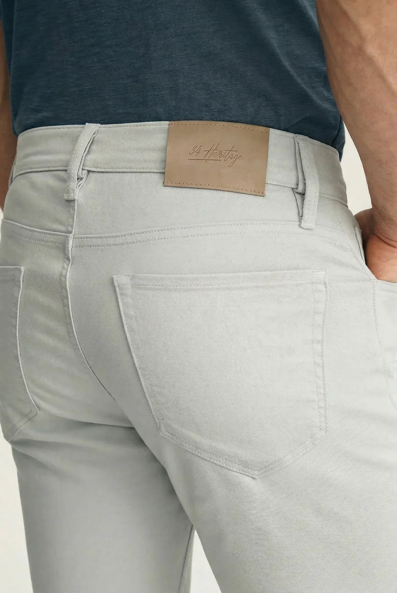 34 Heritage 5-Pockets Charisma Relaxed Straight Pants In Mist Coolmax