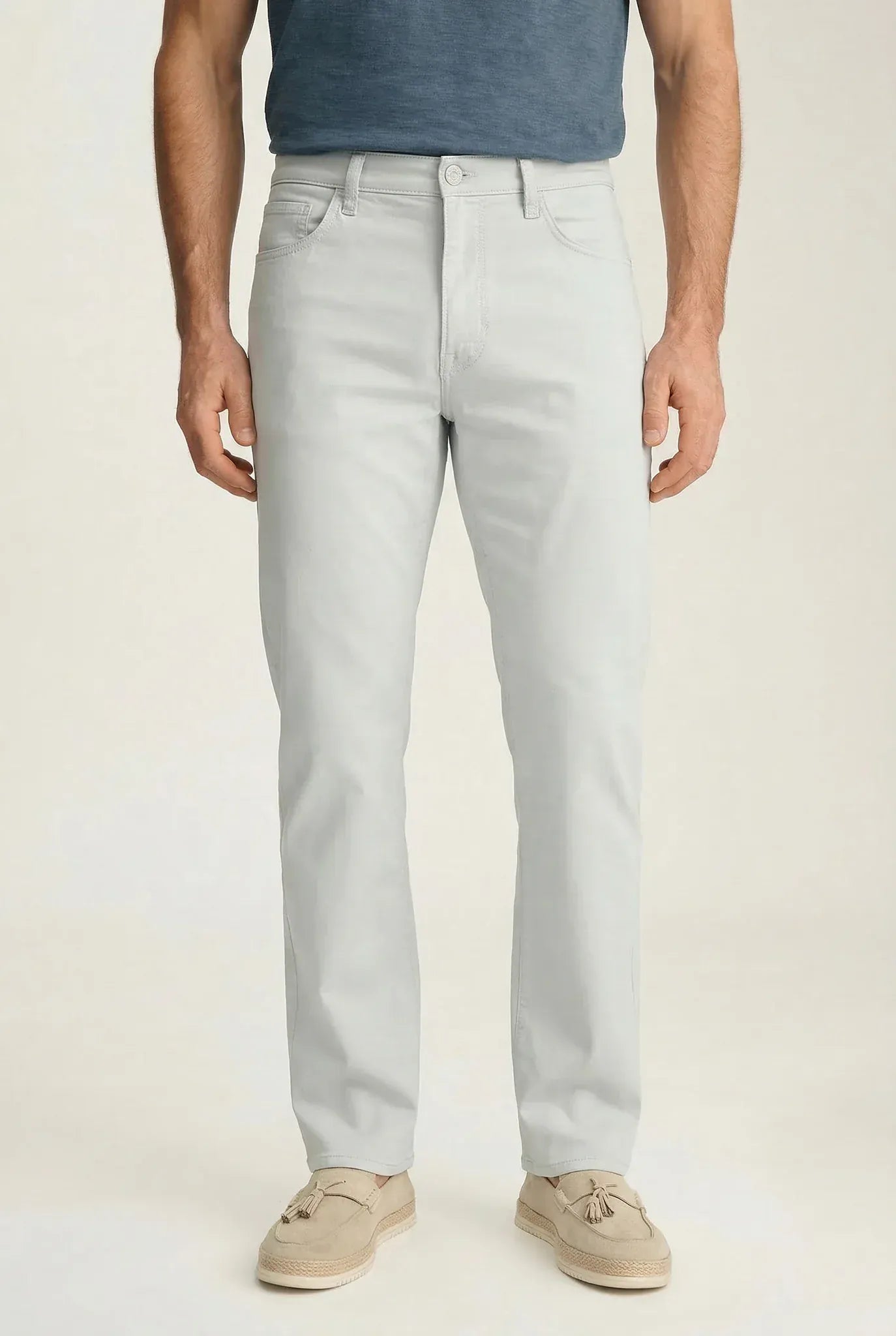 34 Heritage 5-Pockets Charisma Relaxed Straight Pants In Mist Coolmax