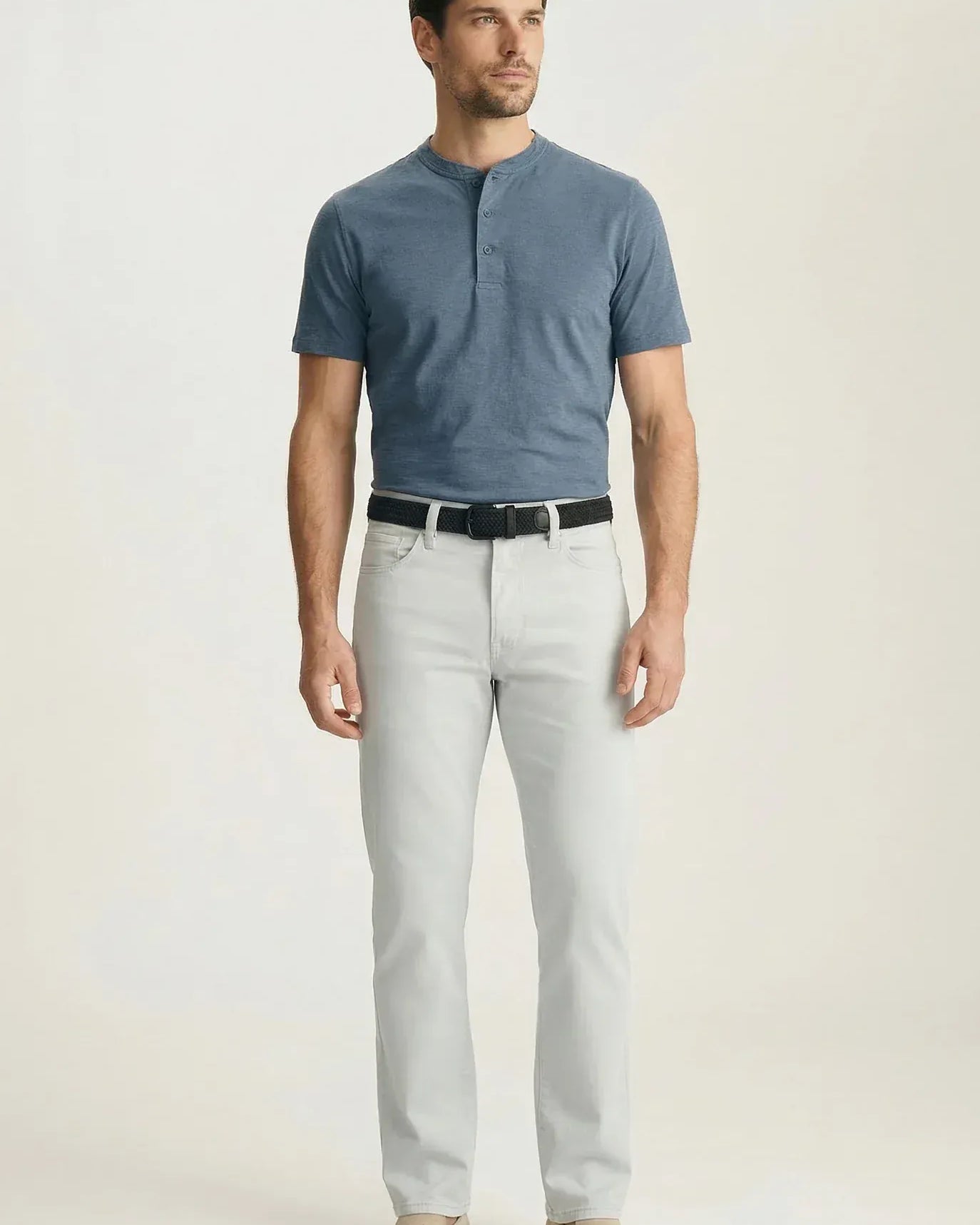 34 Heritage 5-Pockets Charisma Relaxed Straight Pants In Mist Coolmax