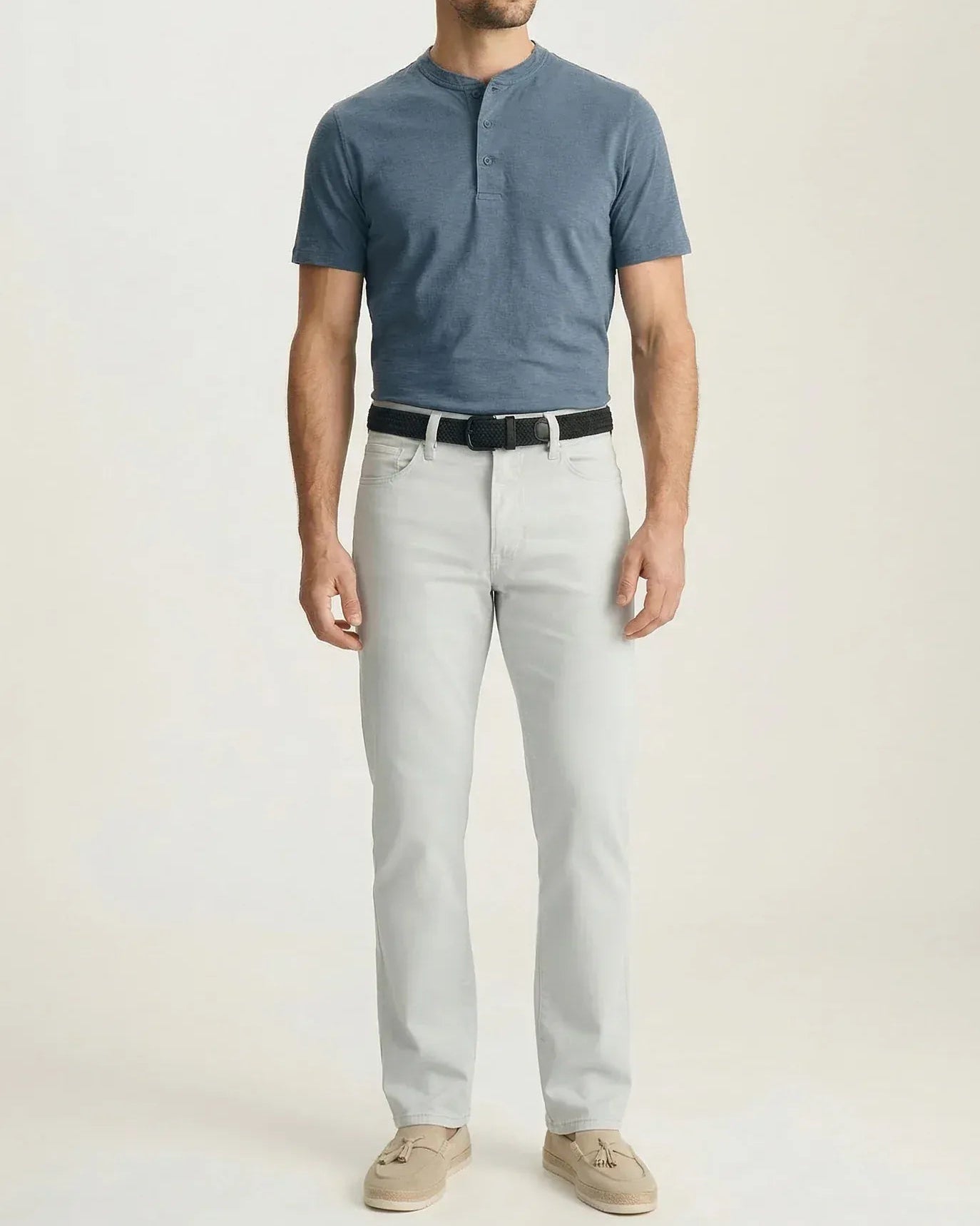 34 Heritage 5-Pockets Charisma Relaxed Straight Pants In Mist Coolmax