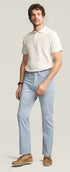 34 Heritage 5-Pockets Charisma Relaxed Straight Pants in Sky Twill