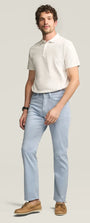 34 Heritage 5-Pockets Charisma Relaxed Straight Pants in Sky Twill