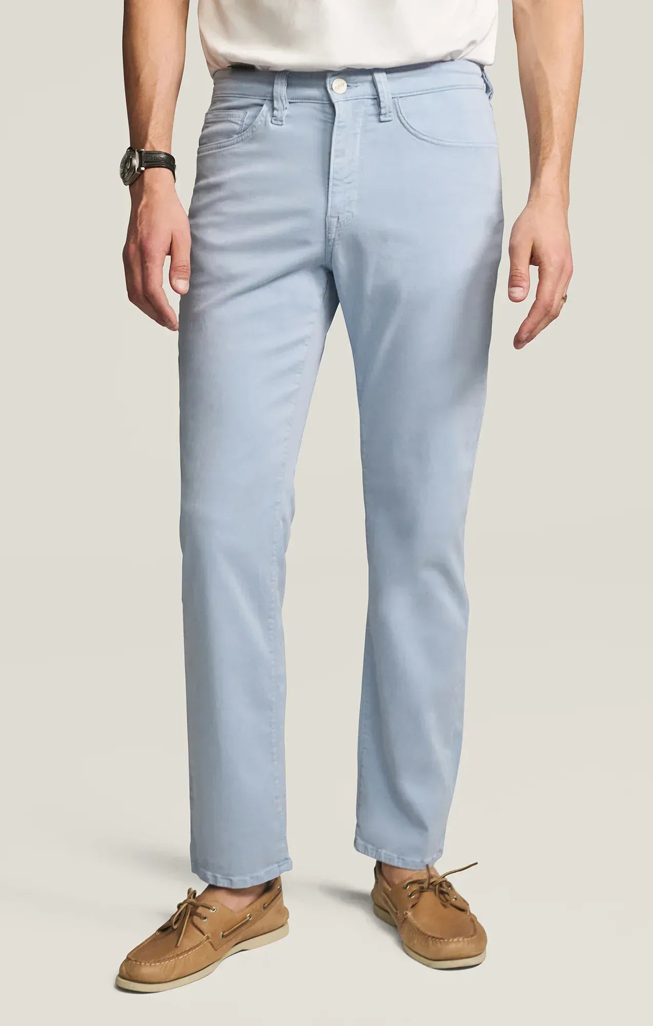 34 Heritage 5-Pockets Charisma Relaxed Straight Pants in Sky Twill
