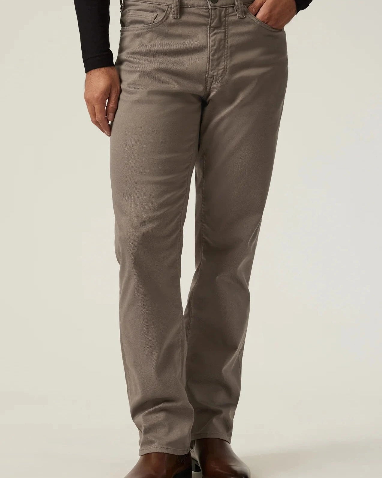 34 Heritage 5-Pockets Charisma Relaxed Straight Pants in Taupe Coolmax