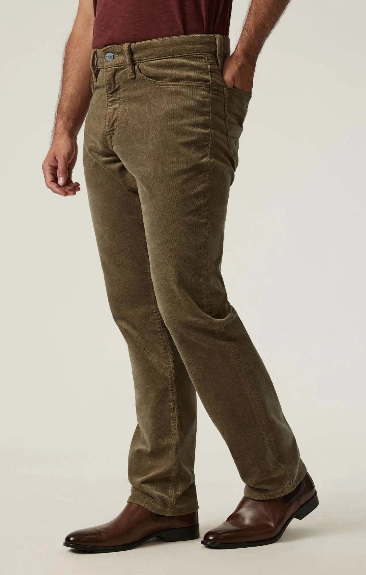 34 Heritage 5-Pockets Charisma Relaxed Straight Pants in Tobacco Cord