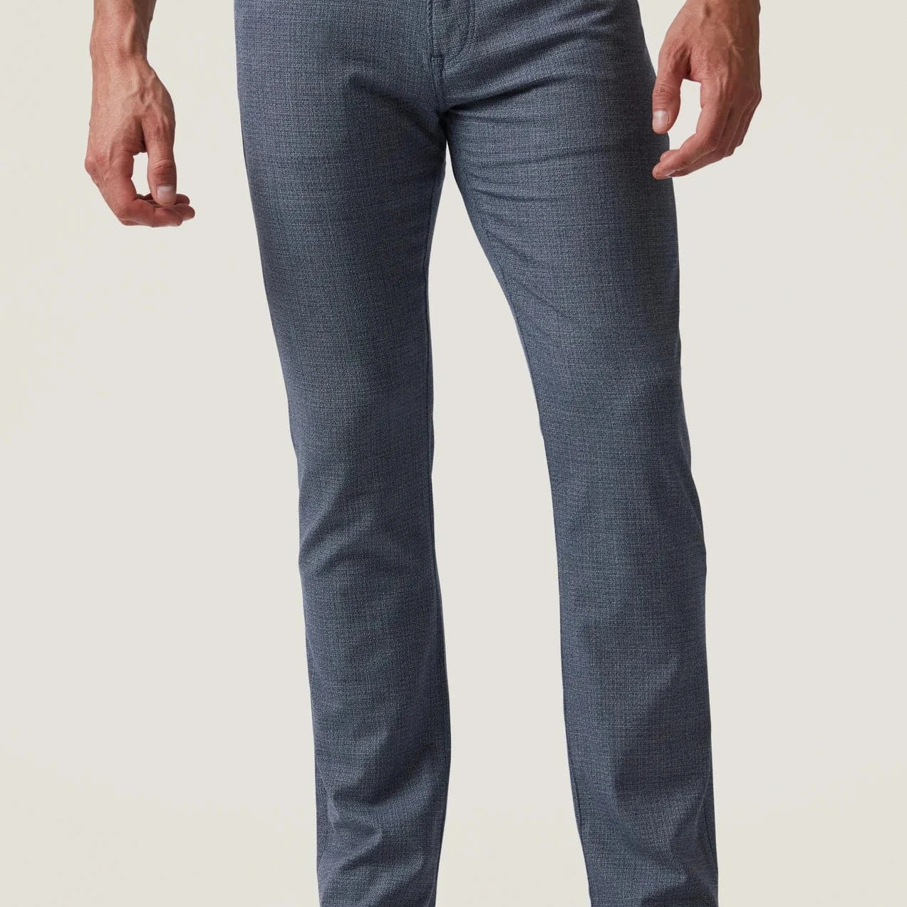 34 Heritage 5-Pockets Charisma Relaxed Straight Pants - Navy Fancy