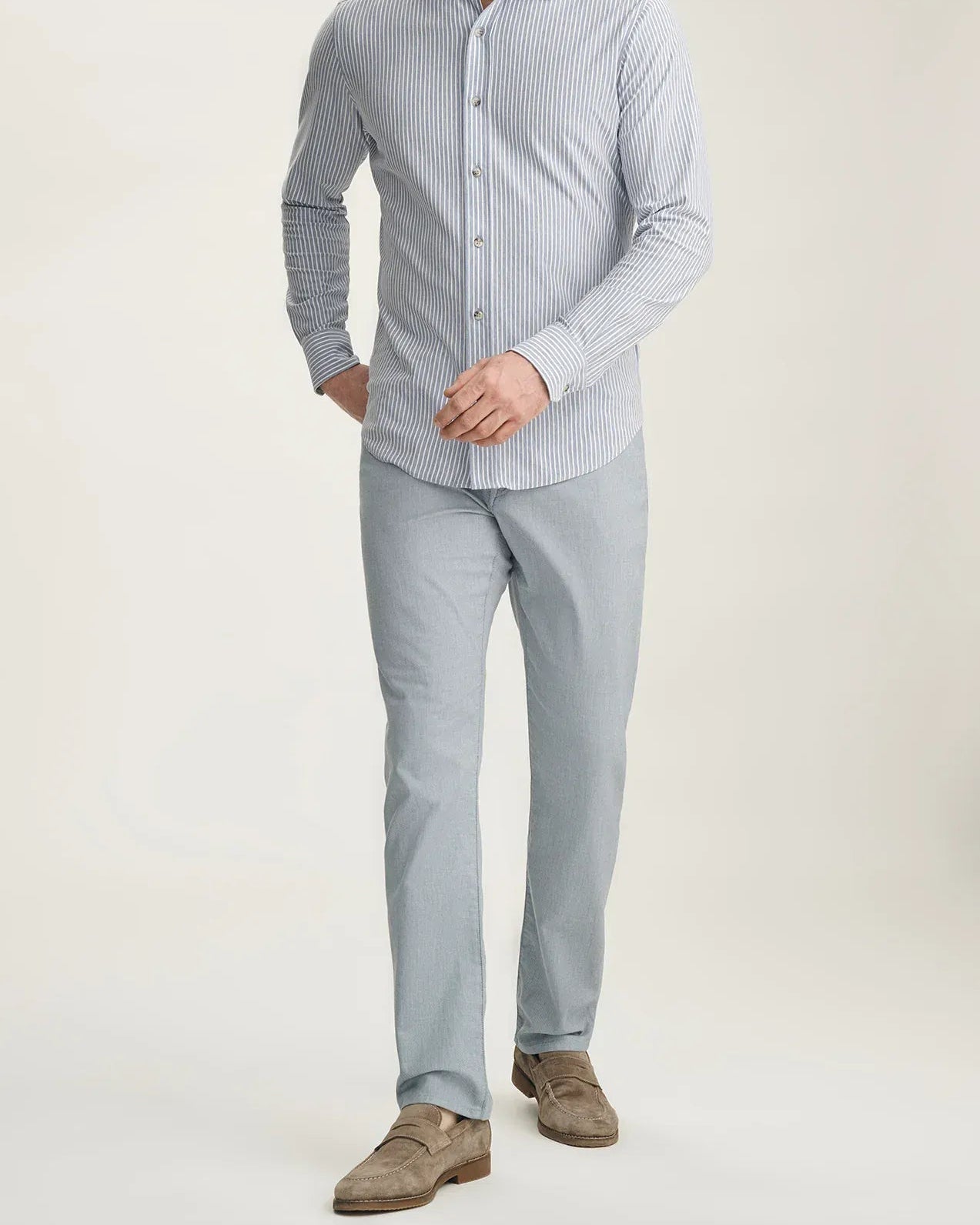 34 Heritage 5-Pockets Courage Straight Leg Pants In Blue Honeycomb