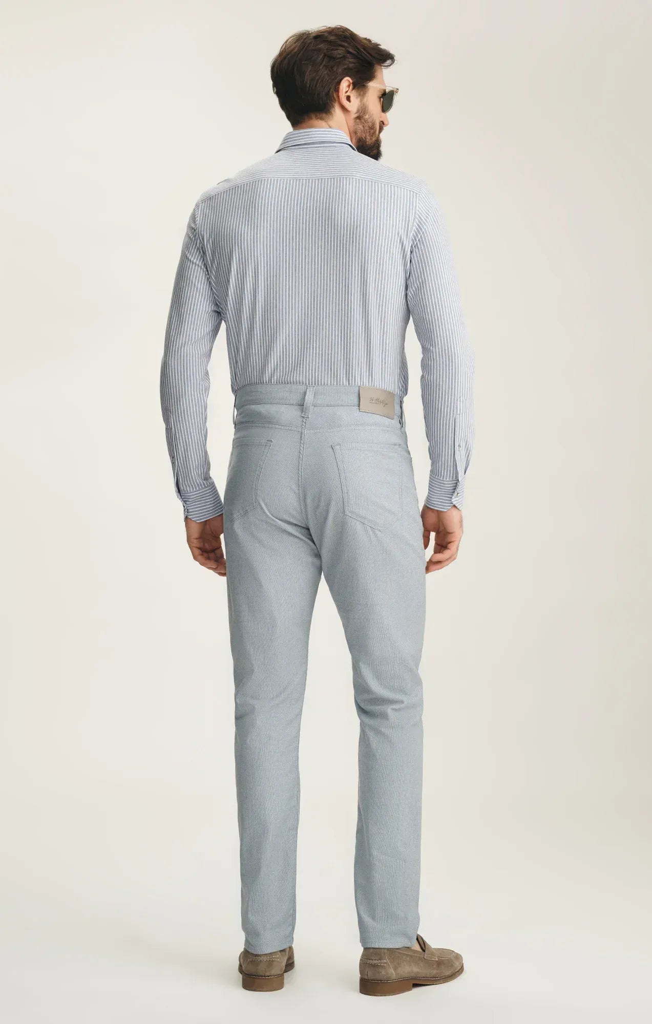 34 Heritage 5-Pockets Courage Straight Leg Pants In Blue Honeycomb