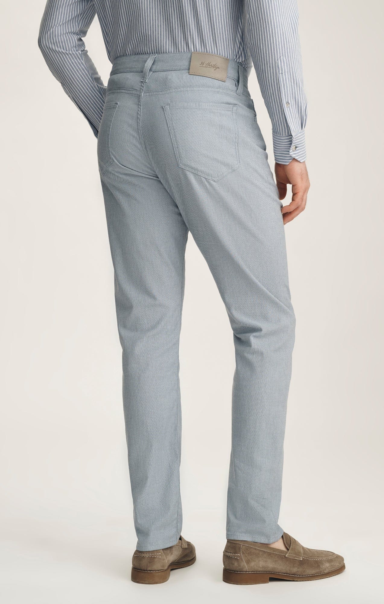 34 Heritage 5-Pockets Courage Straight Leg Pants In Blue Honeycomb