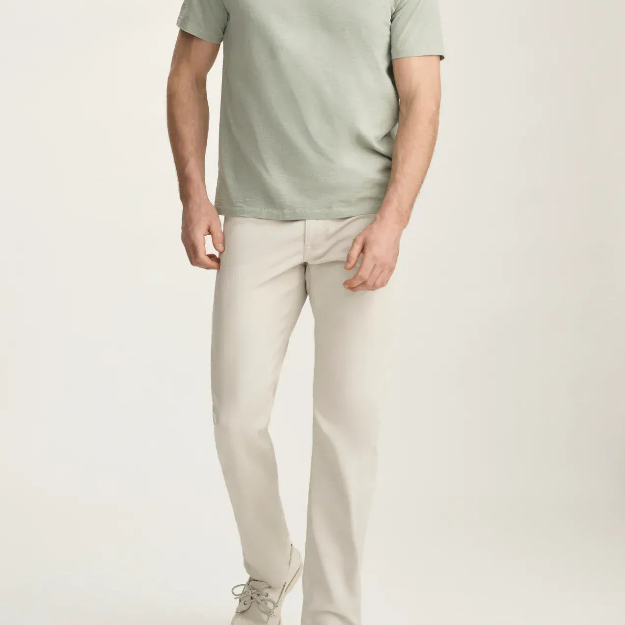 34 Heritage 5-Pockets Courage Straight Leg Pants In Bone Coolmax