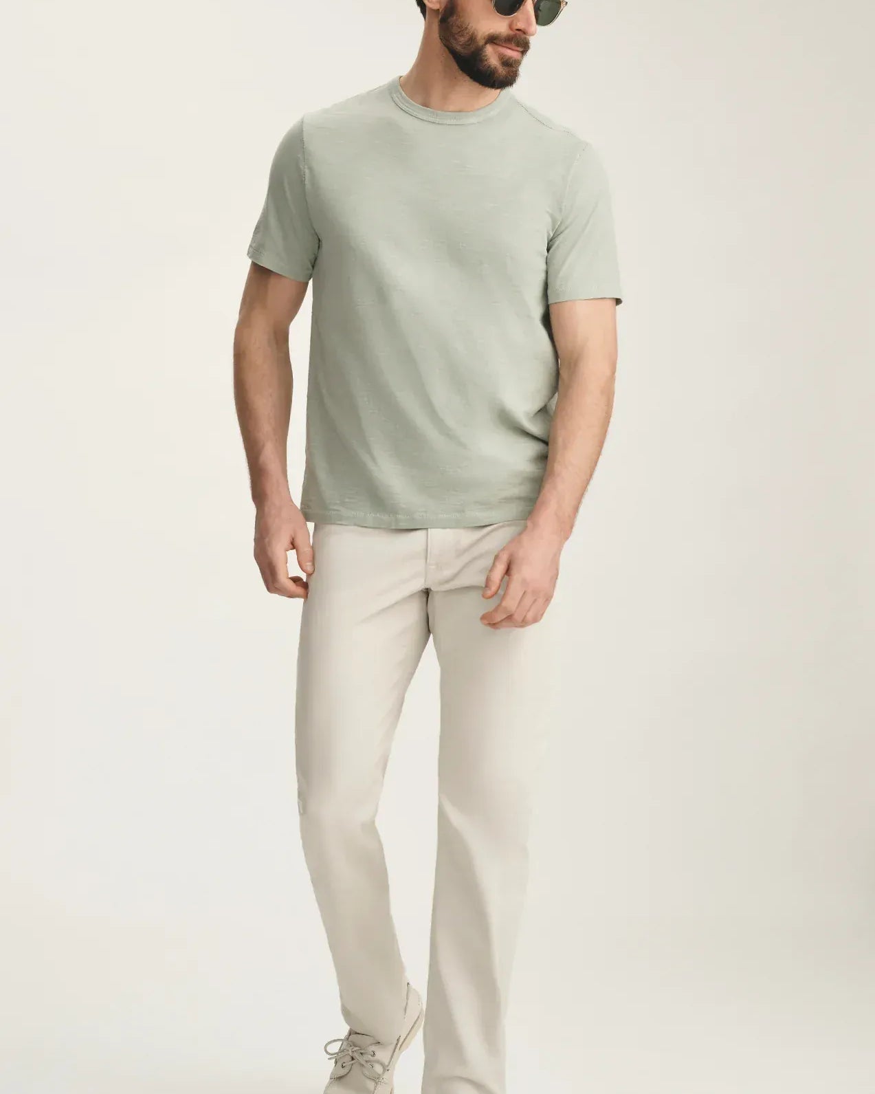 34 Heritage 5-Pockets Courage Straight Leg Pants In Bone Coolmax