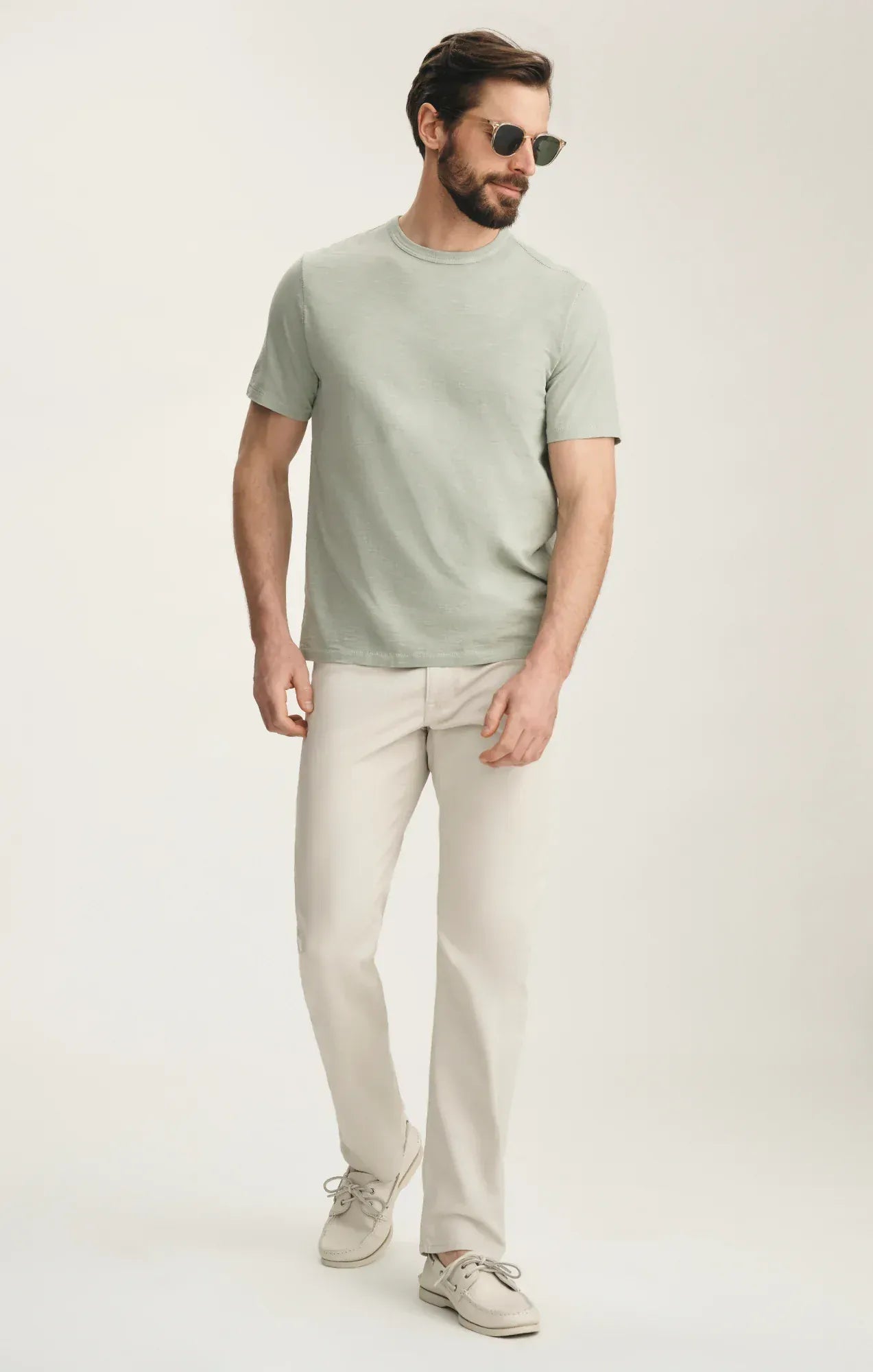 34 Heritage 5-Pockets Courage Straight Leg Pants In Bone Coolmax