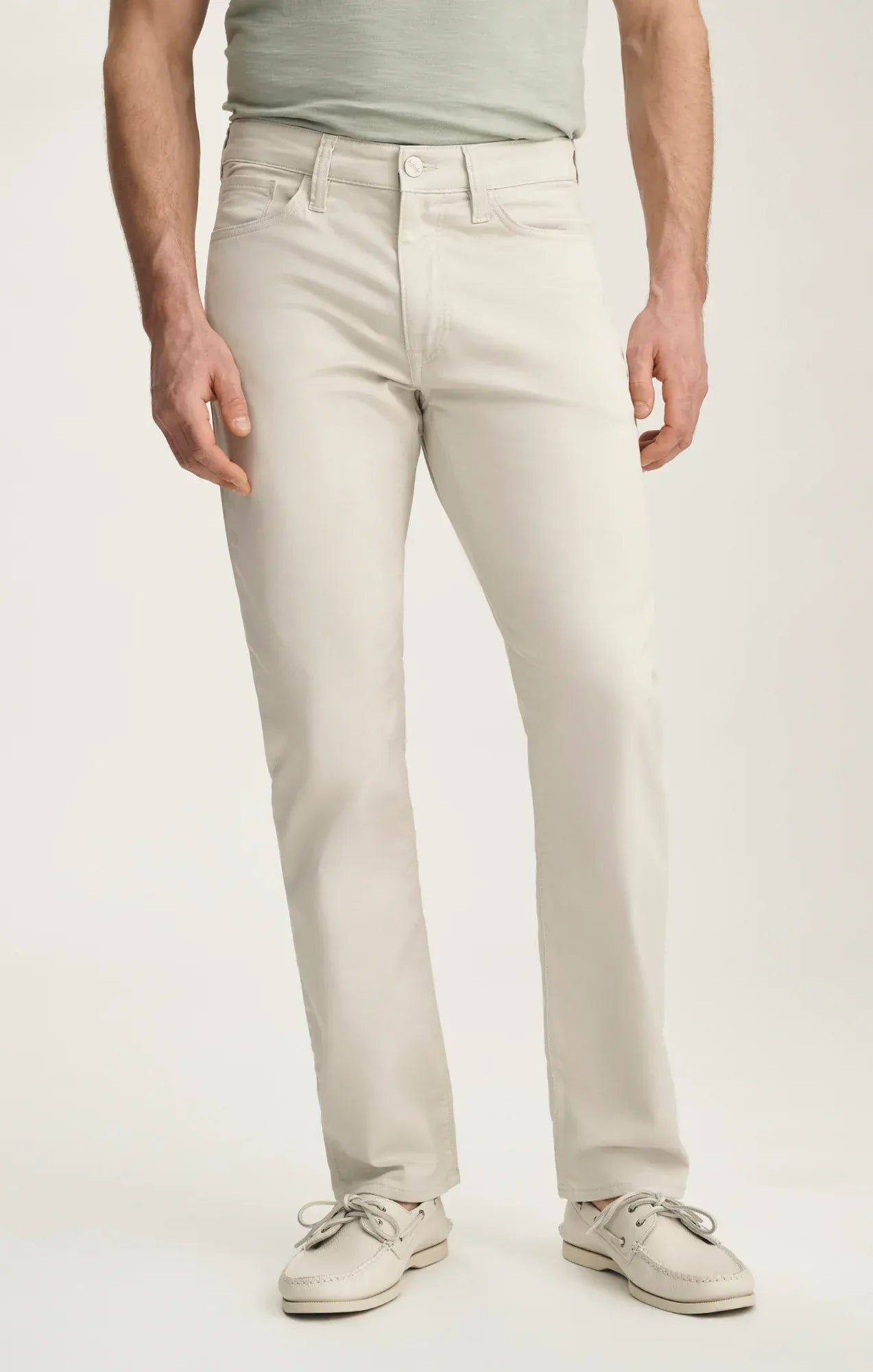 34 Heritage 5-Pockets Courage Straight Leg Pants In Bone Coolmax