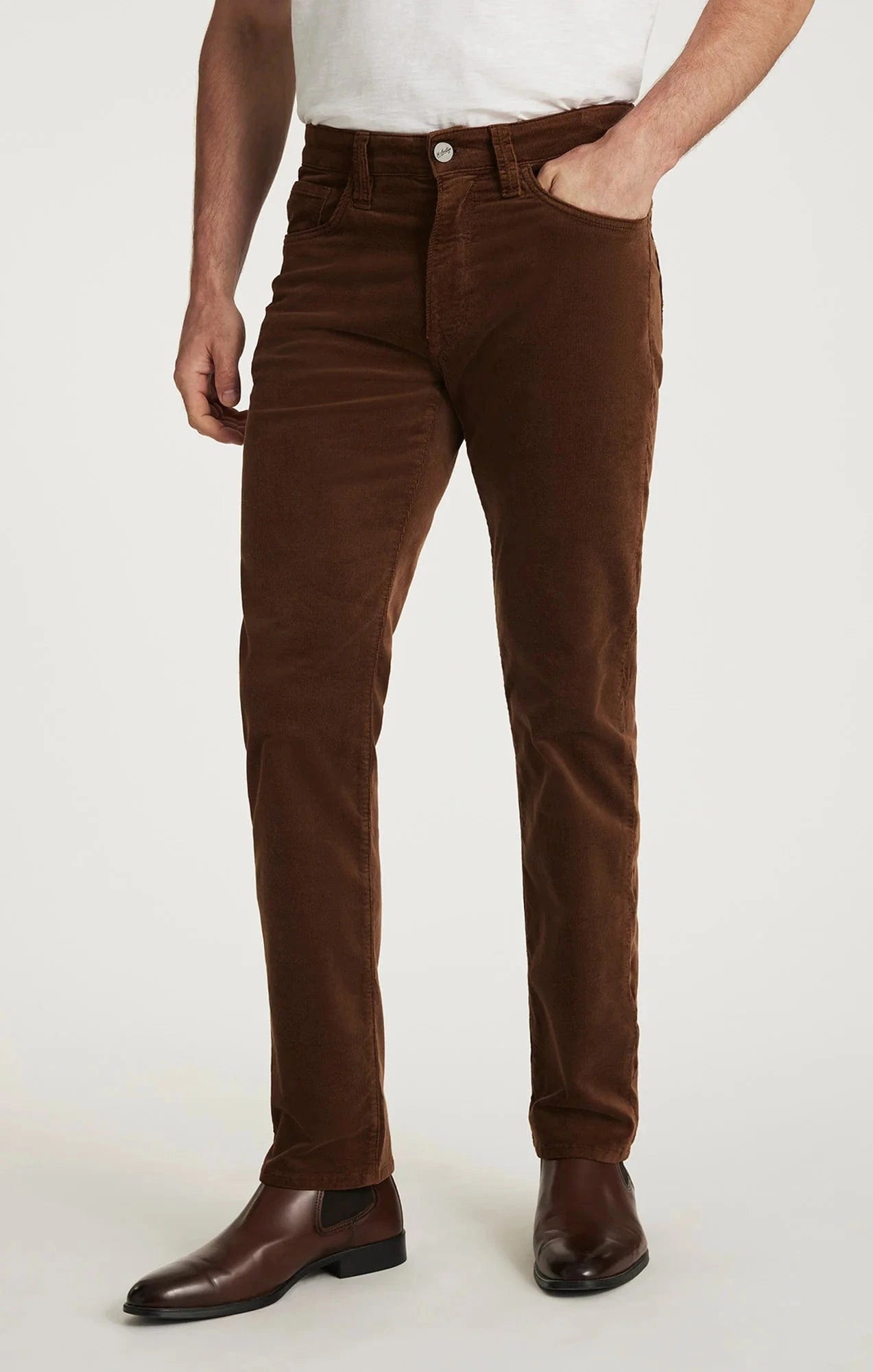 34 Heritage 5-Pockets Courage Straight Leg Pants in Bourbon Cord