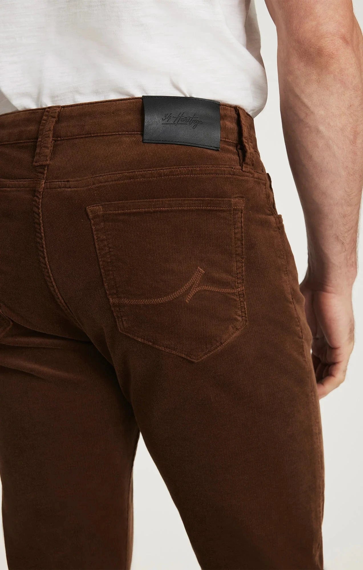 34 Heritage 5-Pockets Courage Straight Leg Pants in Bourbon Cord