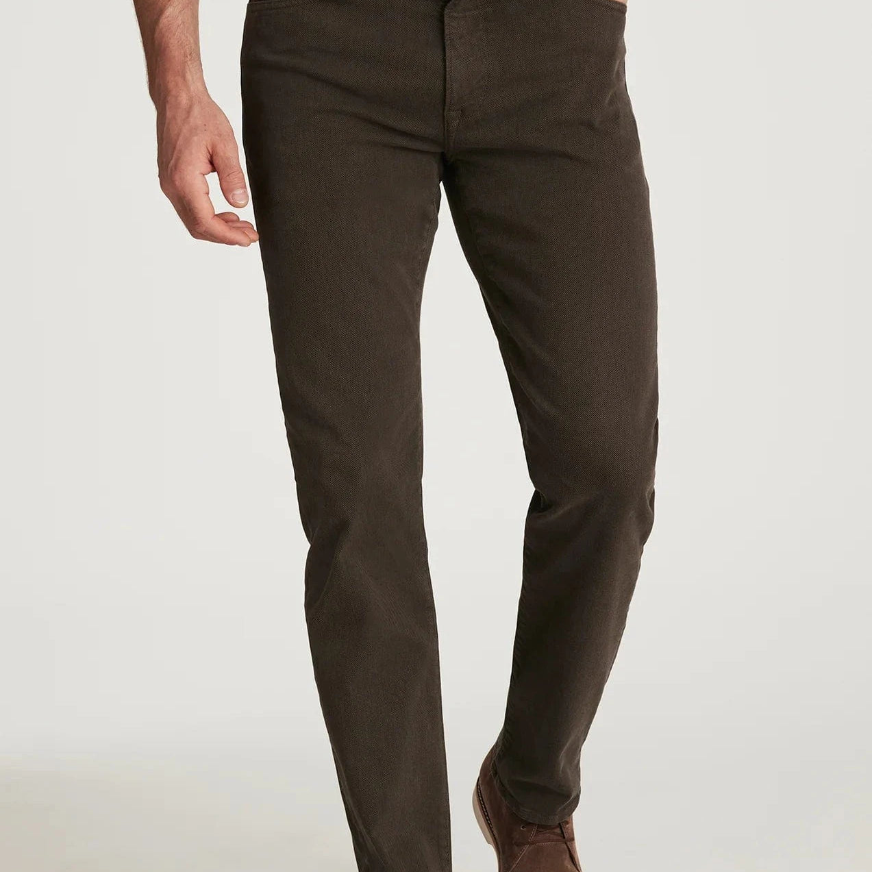 34 Heritage 5-Pockets Courage Straight Leg Pants in Brown Diagonal