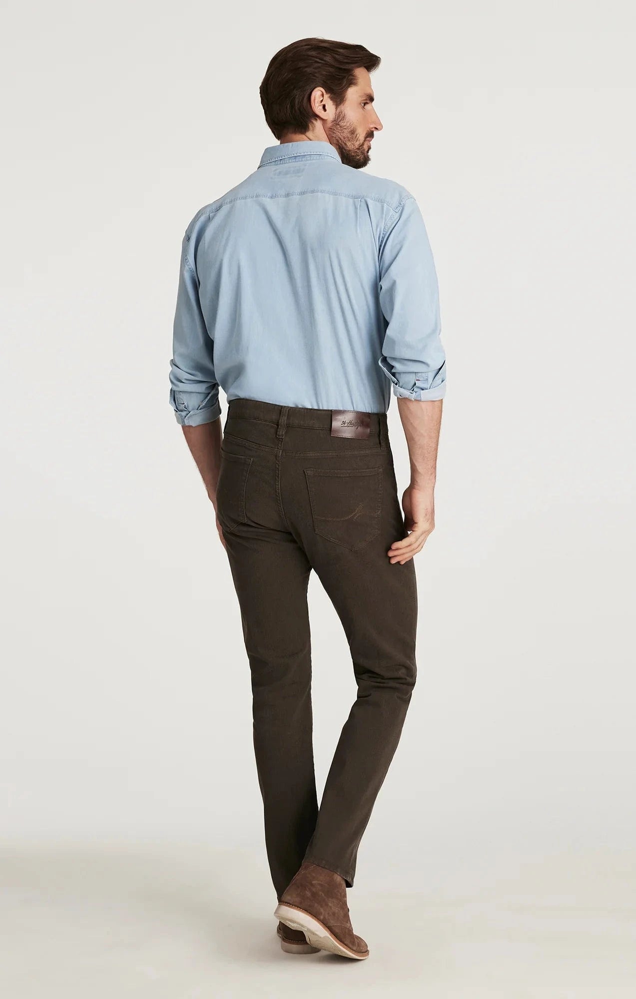 34 Heritage 5-Pockets Courage Straight Leg Pants in Brown Diagonal
