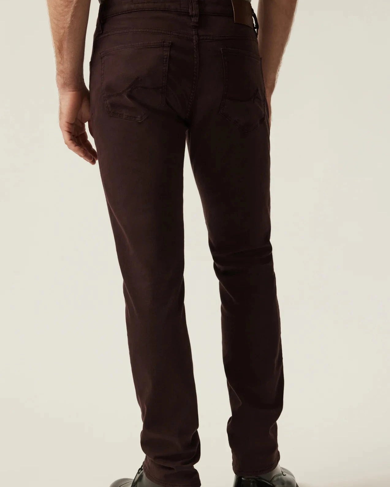 34 Heritage 5-Pockets Courage Straight Leg Pants in Burgundy Twill