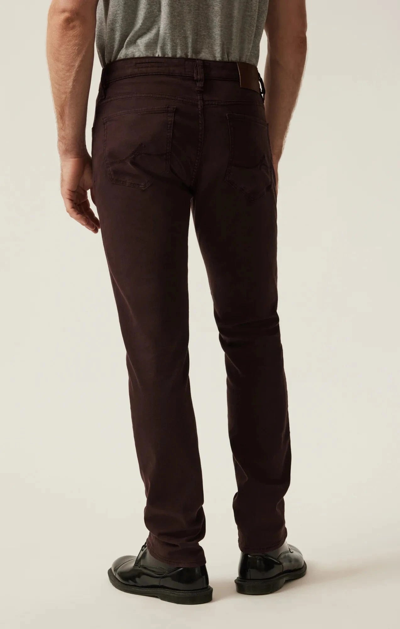 34 Heritage 5-Pockets Courage Straight Leg Pants in Burgundy Twill