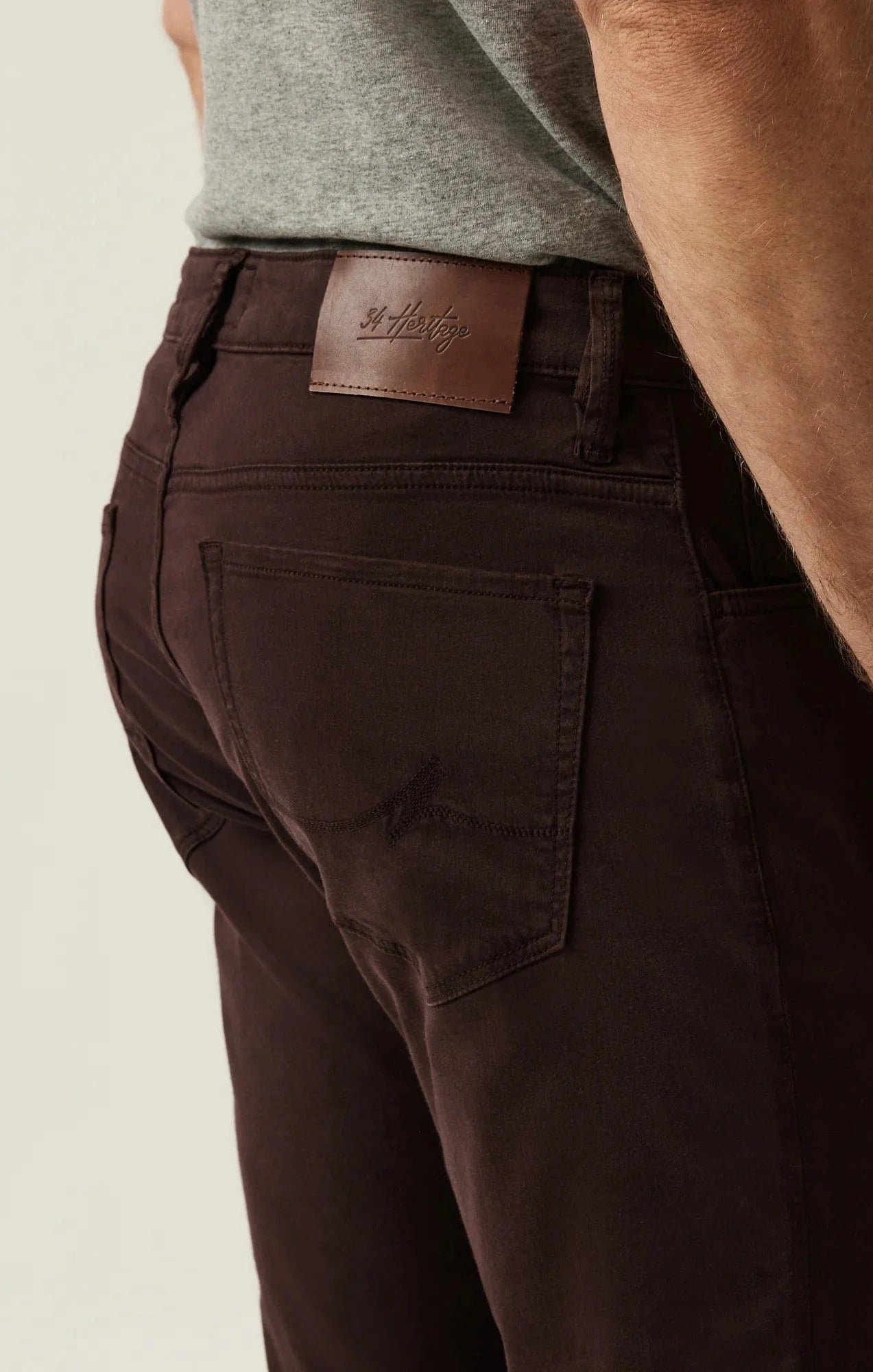 34 Heritage 5-Pockets Courage Straight Leg Pants in Burgundy Twill