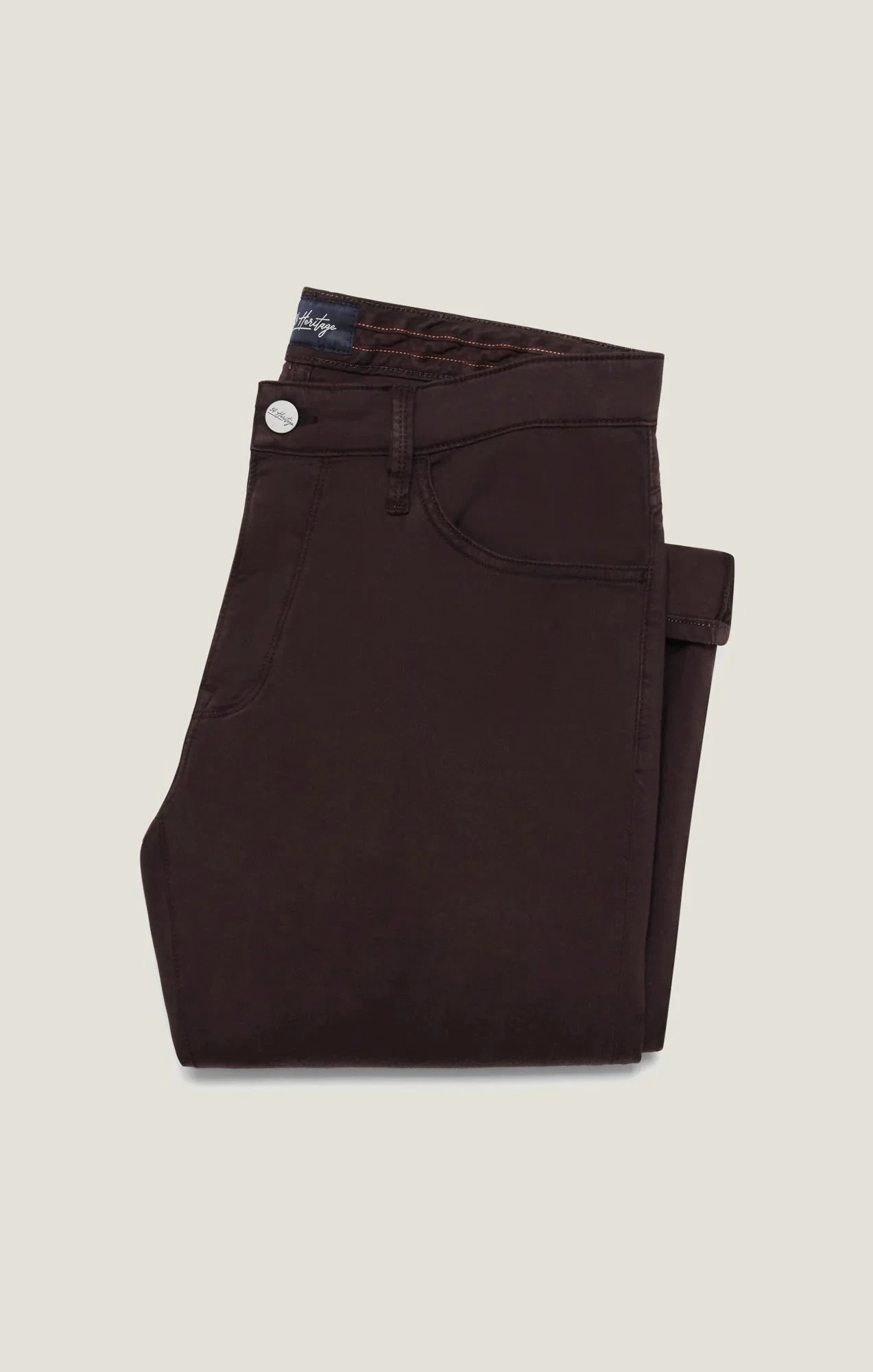34 Heritage 5-Pockets Courage Straight Leg Pants in Burgundy Twill